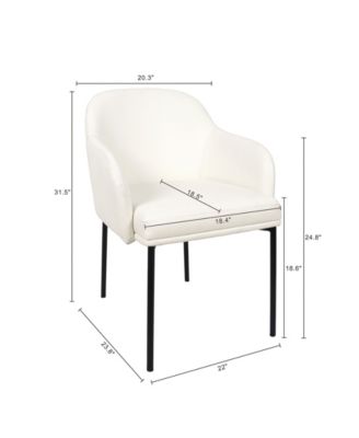 Loft Faux Leather Upholstered Dining Armchairs, Set of 2