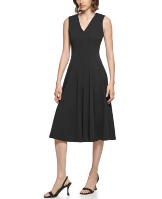 calvin klein women's sleeveless midi a-line dress Calvin Klein Women's Sleeveless Midi A-Line Dress - Cypress