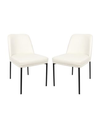 Loft Faux Leather Upholstered Dining Side Chairs, Set of 2