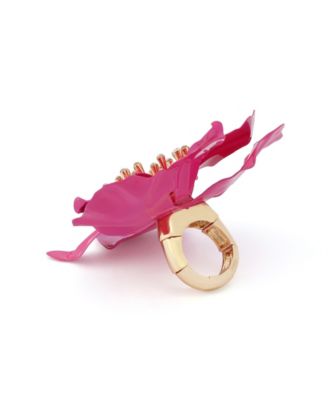 Faux Stone Hothouse Bloom Orchid Cocktail Ring