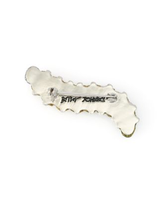 Green Hothouse Bloom Worm Brooch