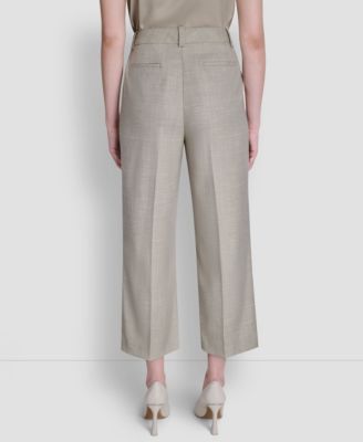 Women's Windowpane Mid-Rise Cropped Pants