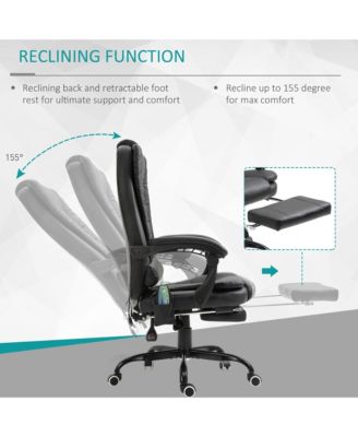 7-Point Massage Office Chair High Back Executive Recliner with Lumbar Support