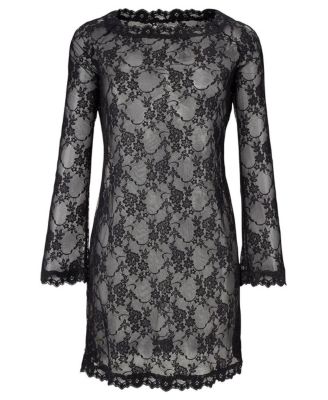 Women's Long Sleeve Lace Negligee