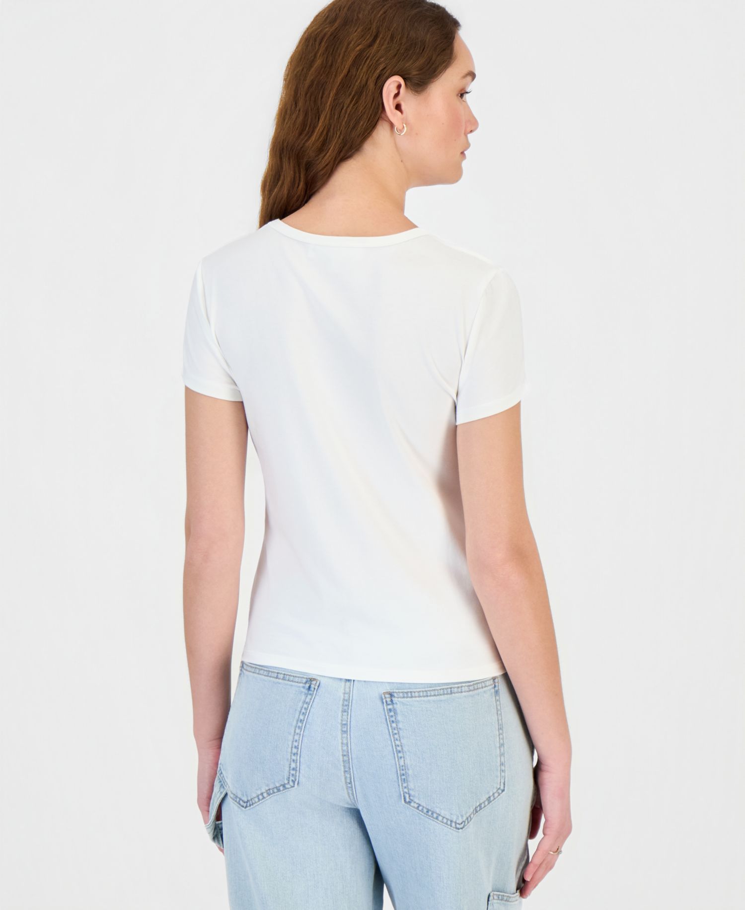 Juniors' Patchwork Short-Sleeve T-Shirt