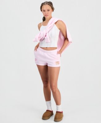 Juniors' Travel Together Fleece Shorts