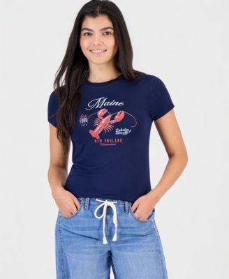 Juniors' Graphic-Print Crewneck T-Shirt