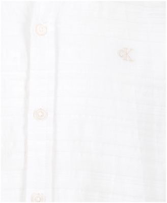 Boys' 8-20 Texture Stripe Woven Short-Sleeve Shirt