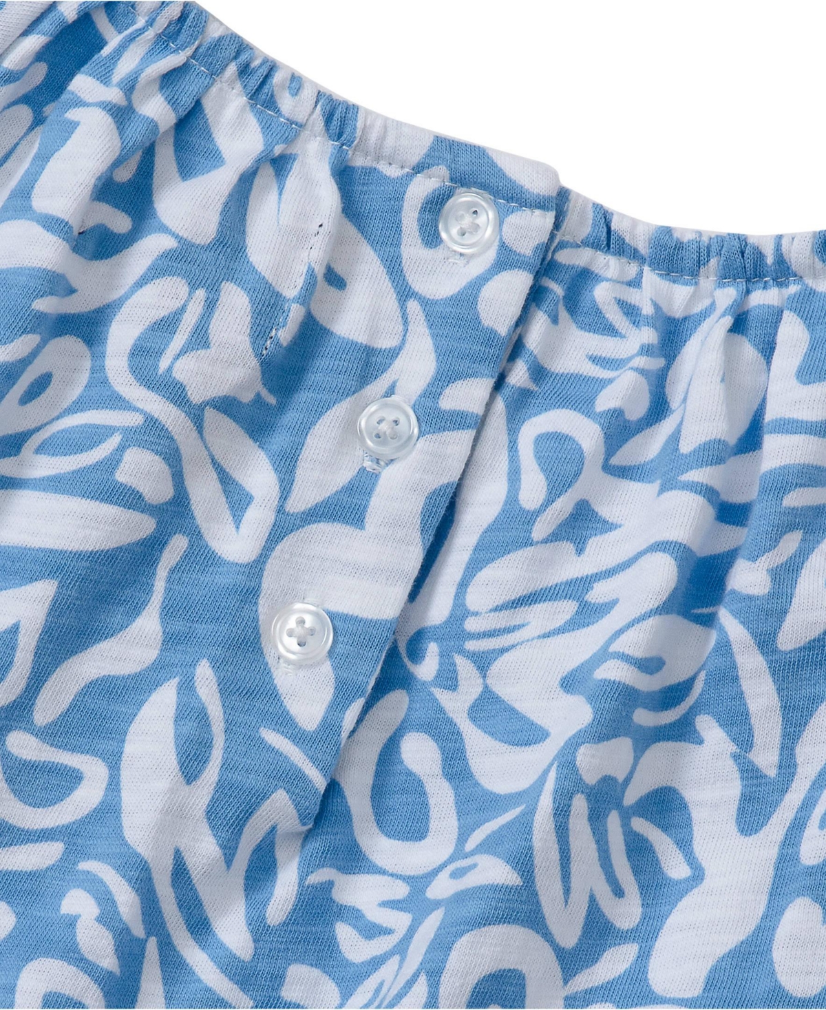 Lands' End Girls Shirred Puff Blouse