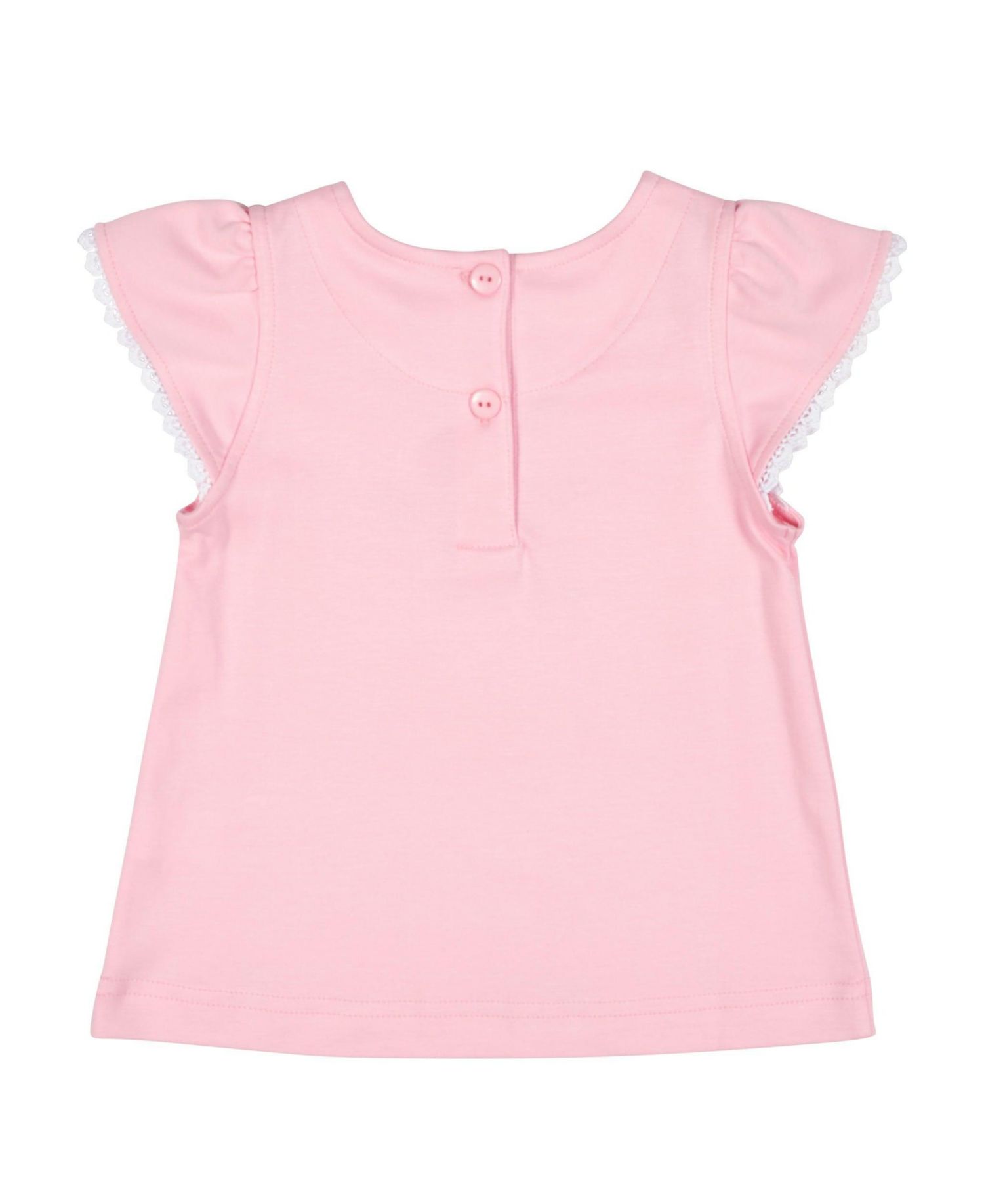 Little Girls Knit Top With Flowers