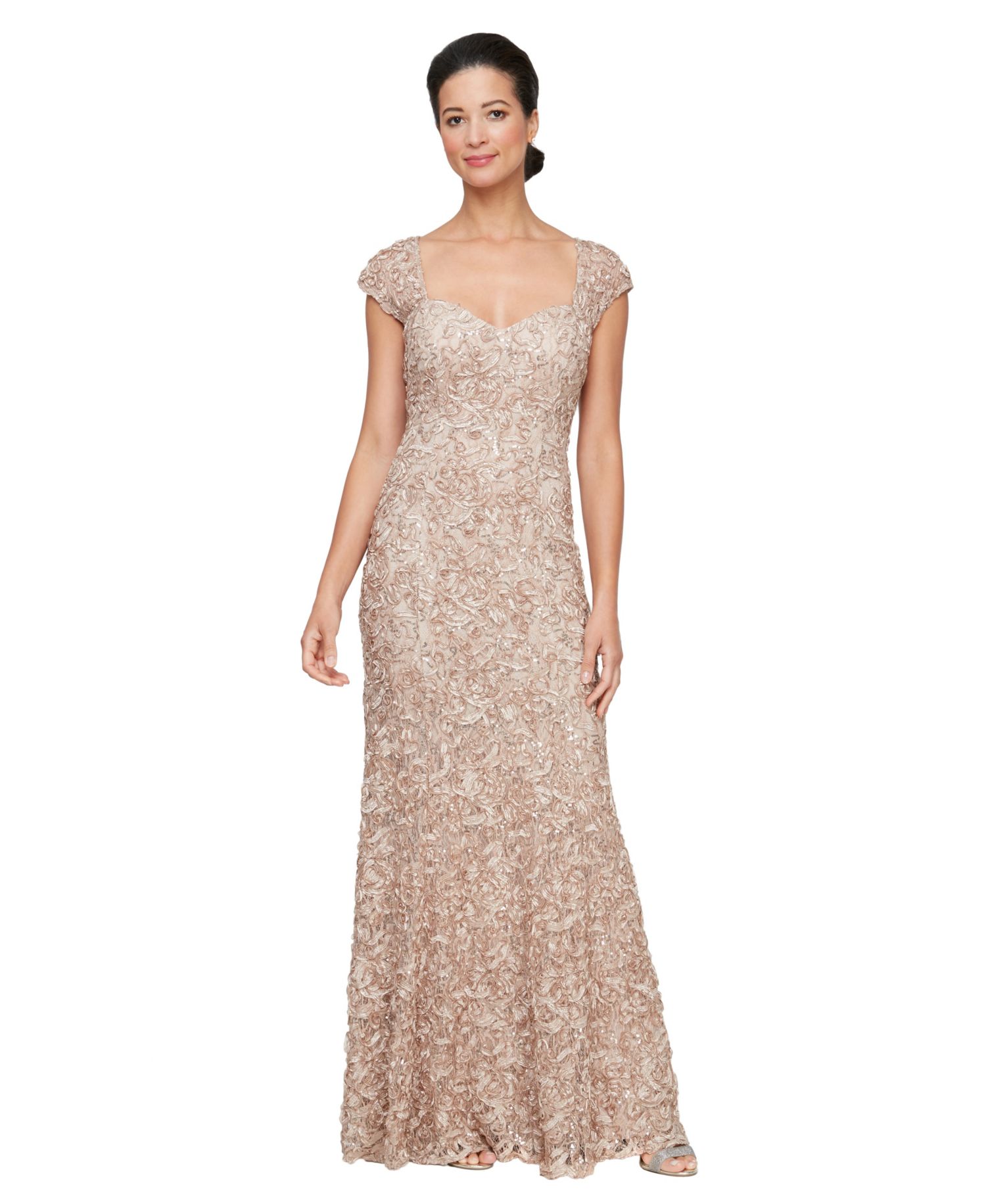 Petite Soutache Sweetheart Neck Ball Gown