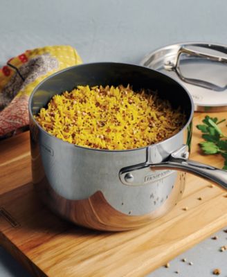 Utsava Tri-Ply Clad Stainless Steel 2.2-Quart Covered Saucepan