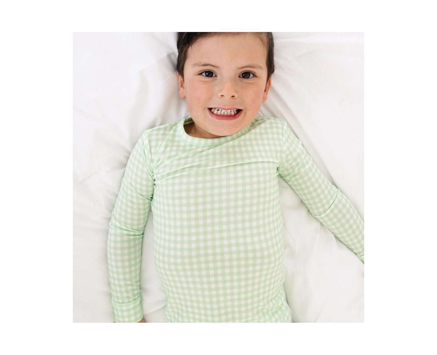 Baby Boys Pistachio Gingham Pajama Set