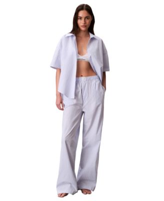 Women's Striped Short-Sleeve Pajama Shirt