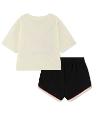 Toddler Girls' 2T-4T Tennis Lifestyle Crewneck T-Shirt and Shorts, 2-Piece Set