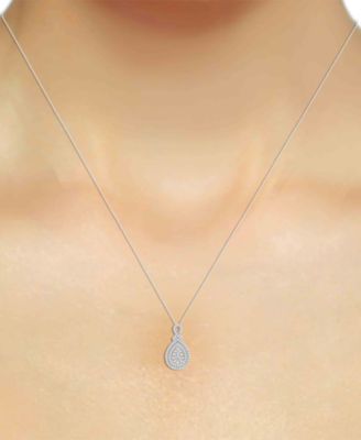Diamond Pendant Necklace (1 ct. t.w.) Set in Sterling Silver 