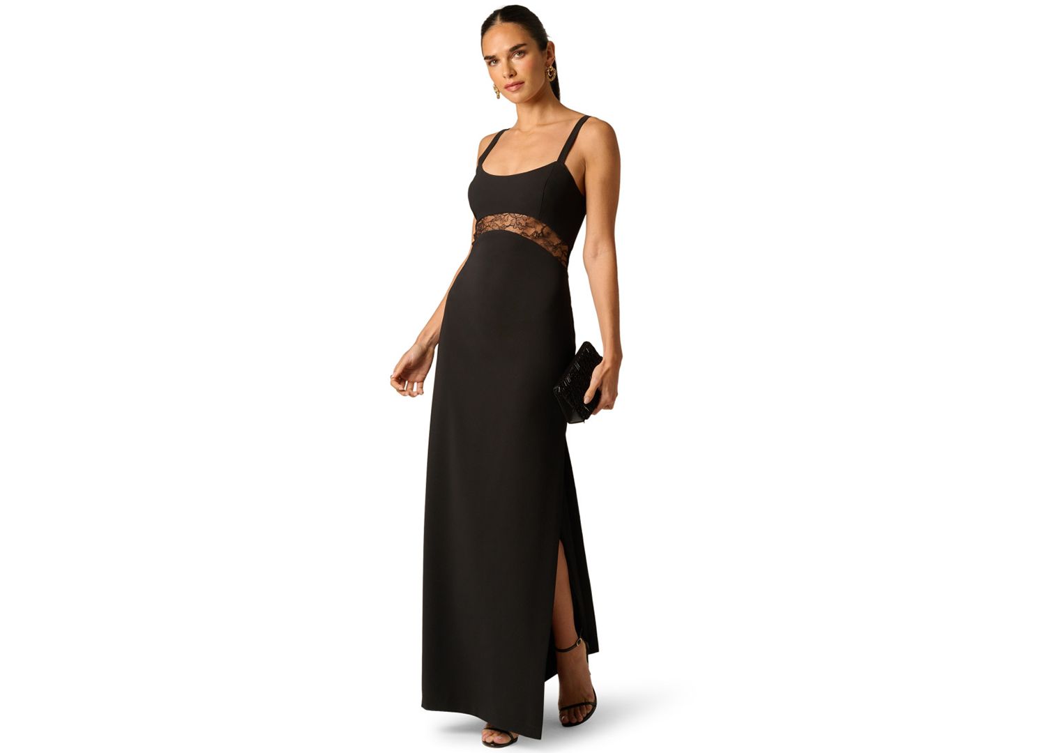 Women's Lace Detail Scoop Neck Dress