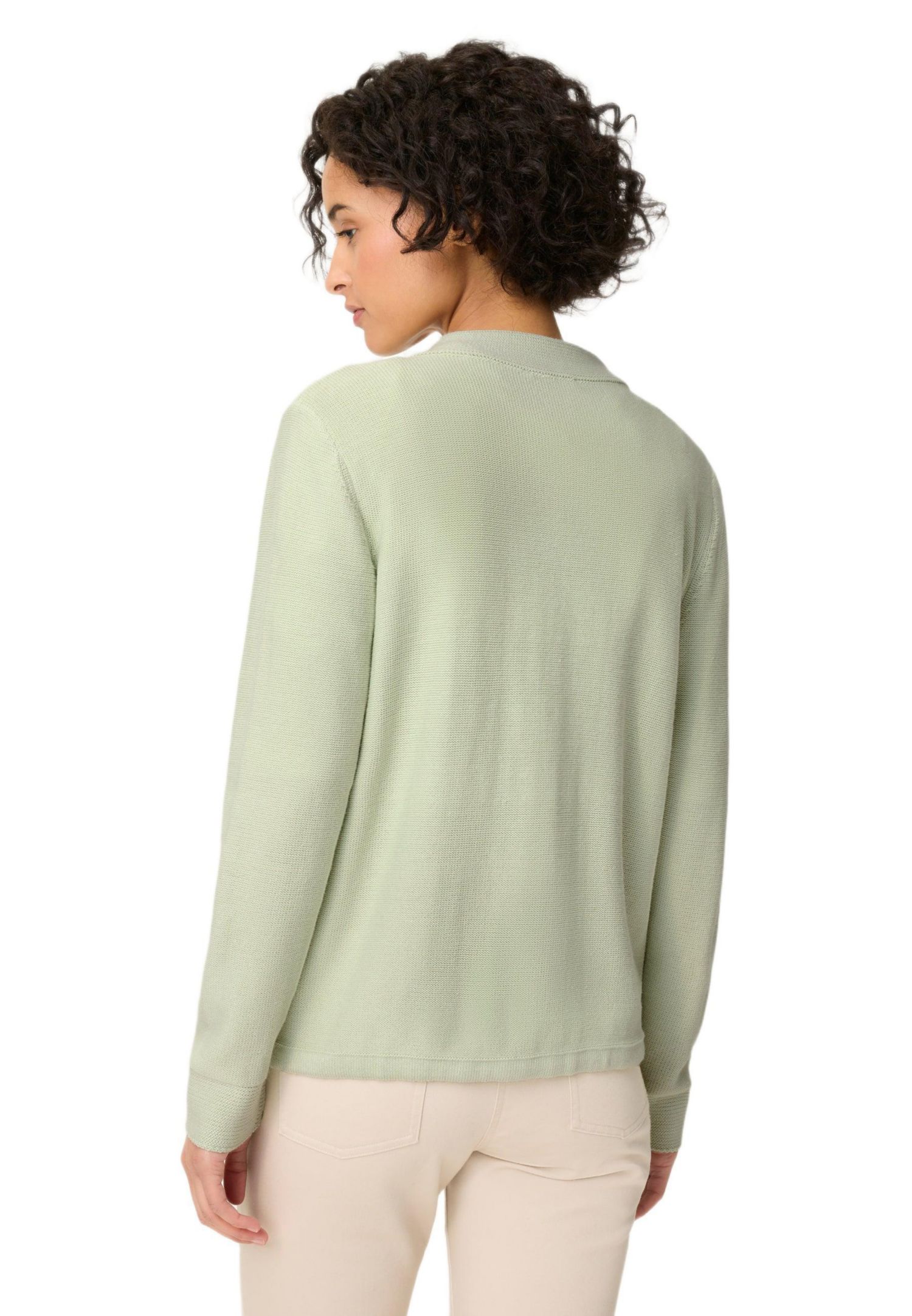 Women's Zip Front Mock Neck Cardigan