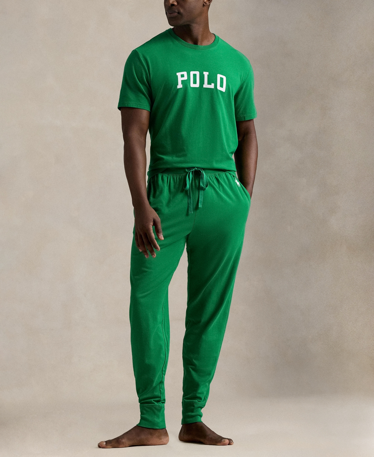 Polo Ralph Lauren Men's Short-Sleeve Pajama T-Shirt - Billiard/White Logo