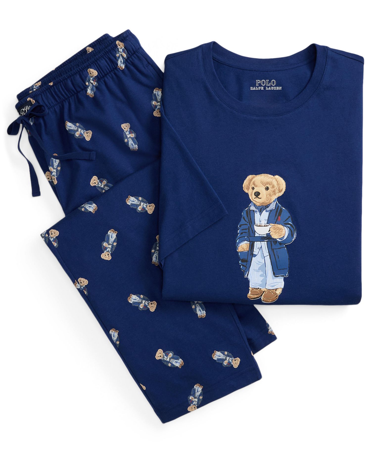 Мужская футболка Polo Bear и пижамные штаны, комплект из 2 предметов