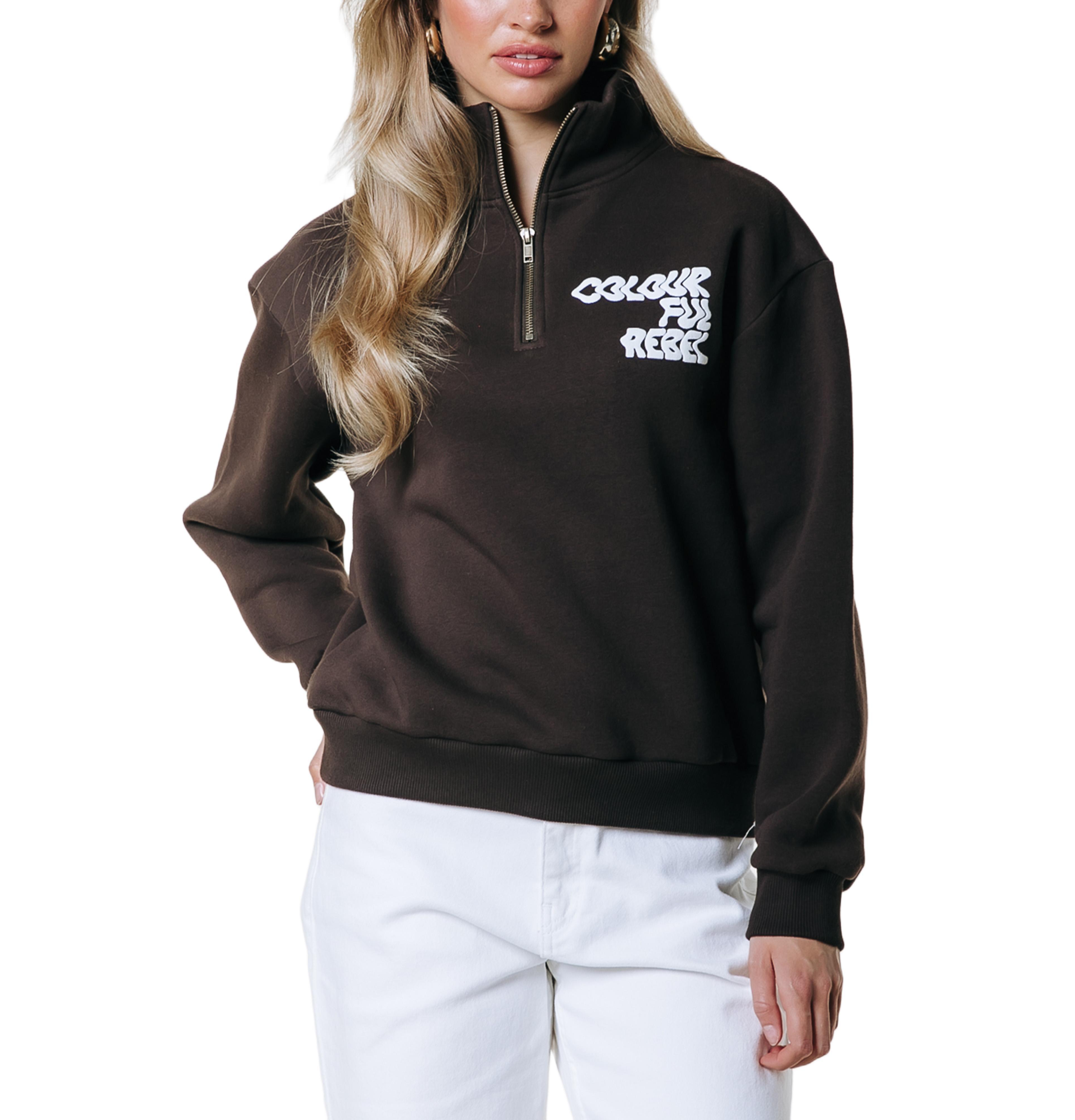 Colourful Rebel Women's Uni Logo Wave Zip Sweat