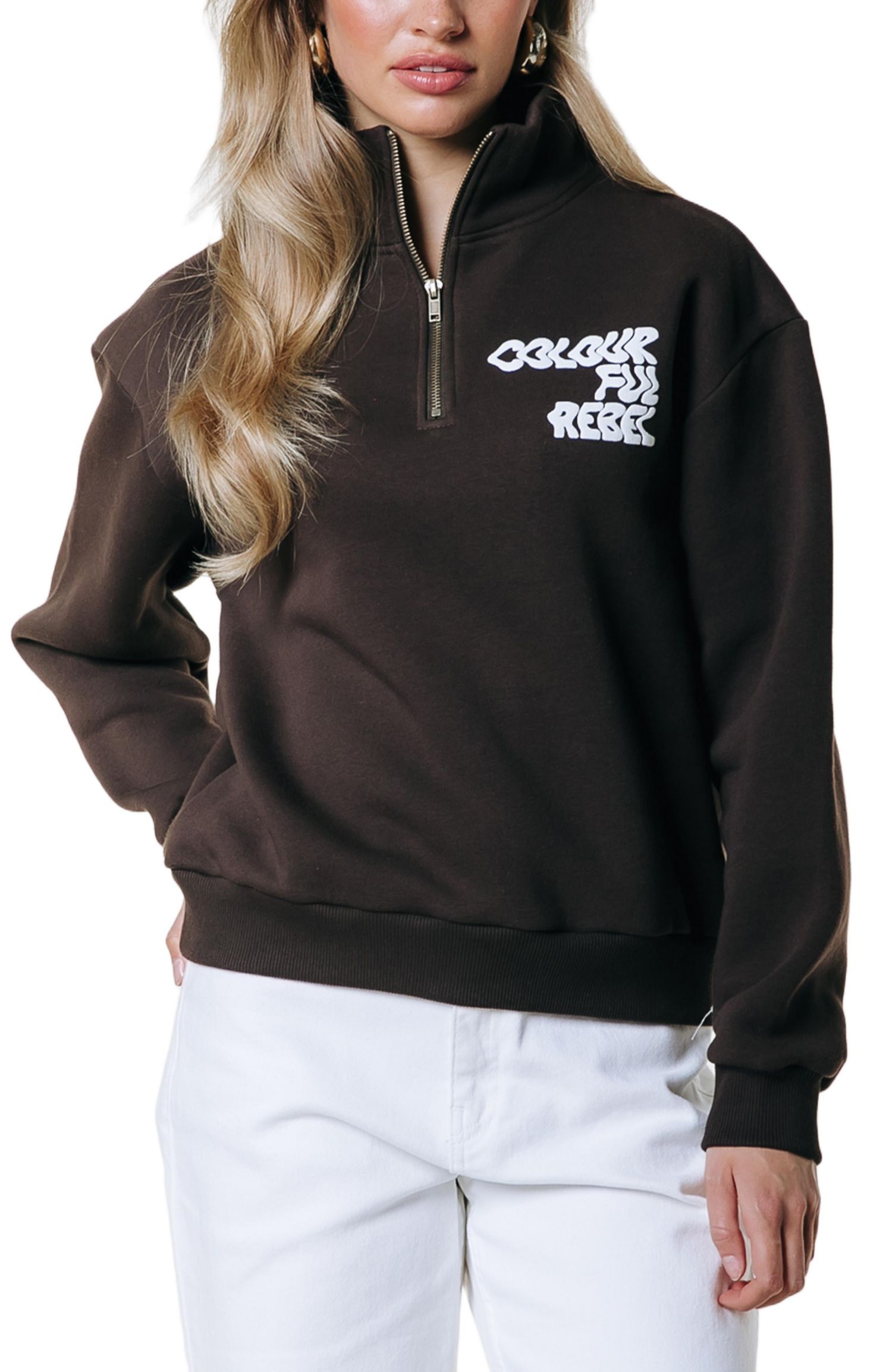 Women's Uni Logo Wave Zip Sweat