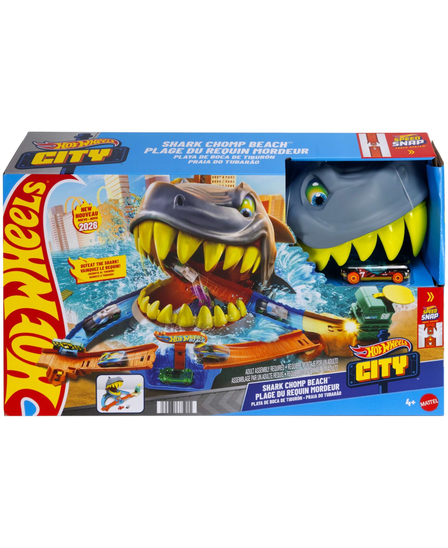 Детский игровой набор Hot Wheels City Shark Chomp Beach Playset — фото 6