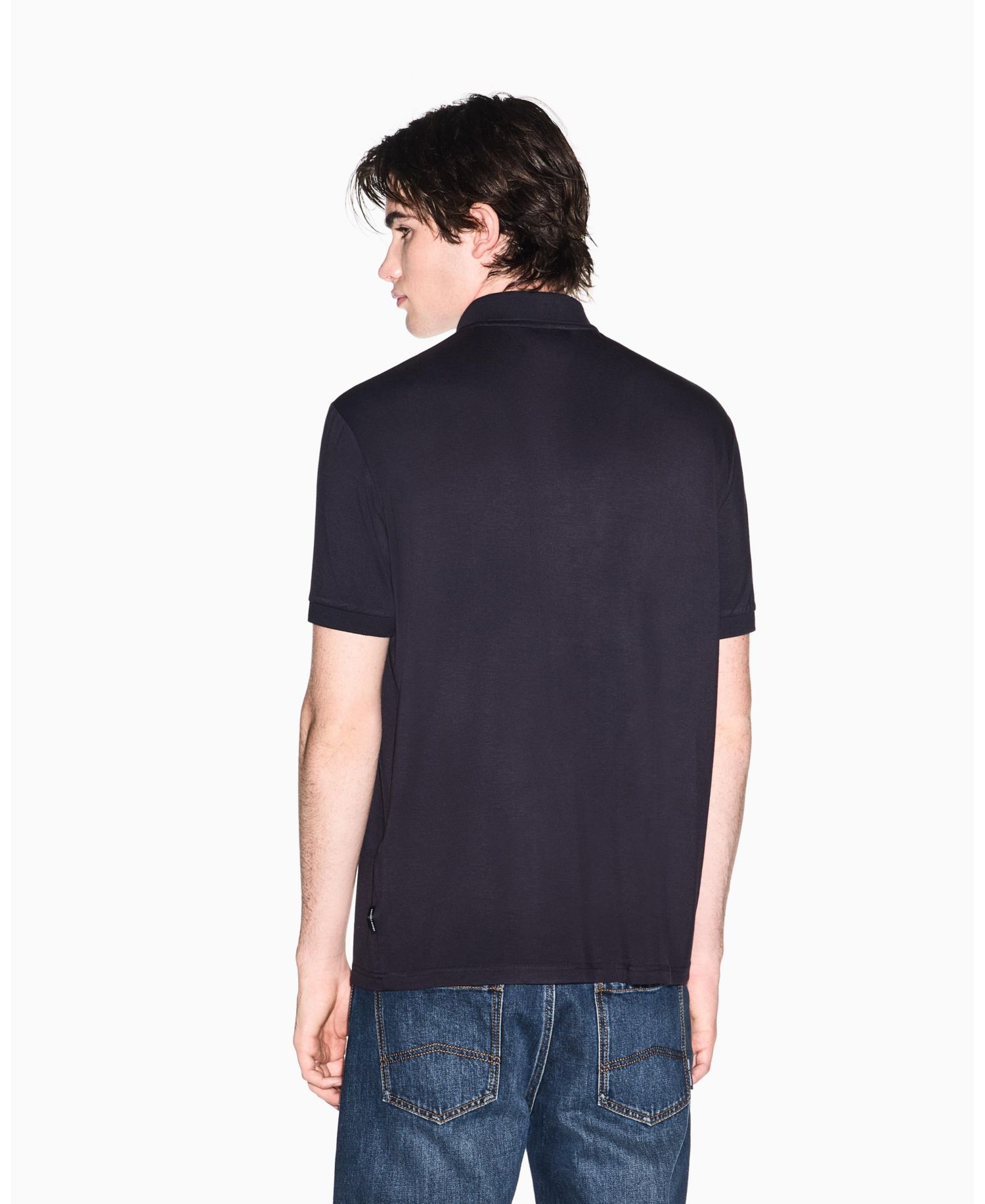 Men's Short Sleeve Zipper Polo Shirt