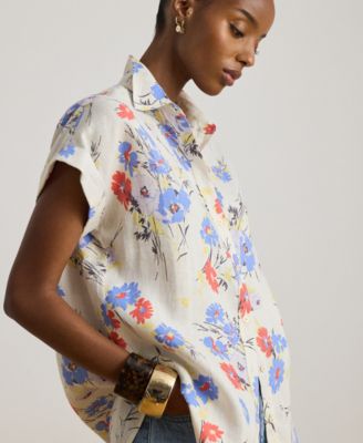Petite Broono Floral Short-Sleeve Shirt