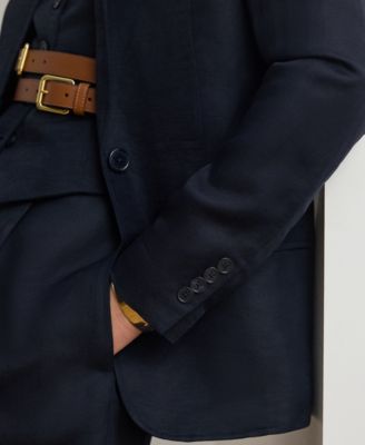 Petite Single Button Notch Lapel Twill Blazer