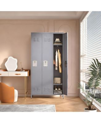 3-Door Steel Employee Locker with Spacious Storage for Various Uses