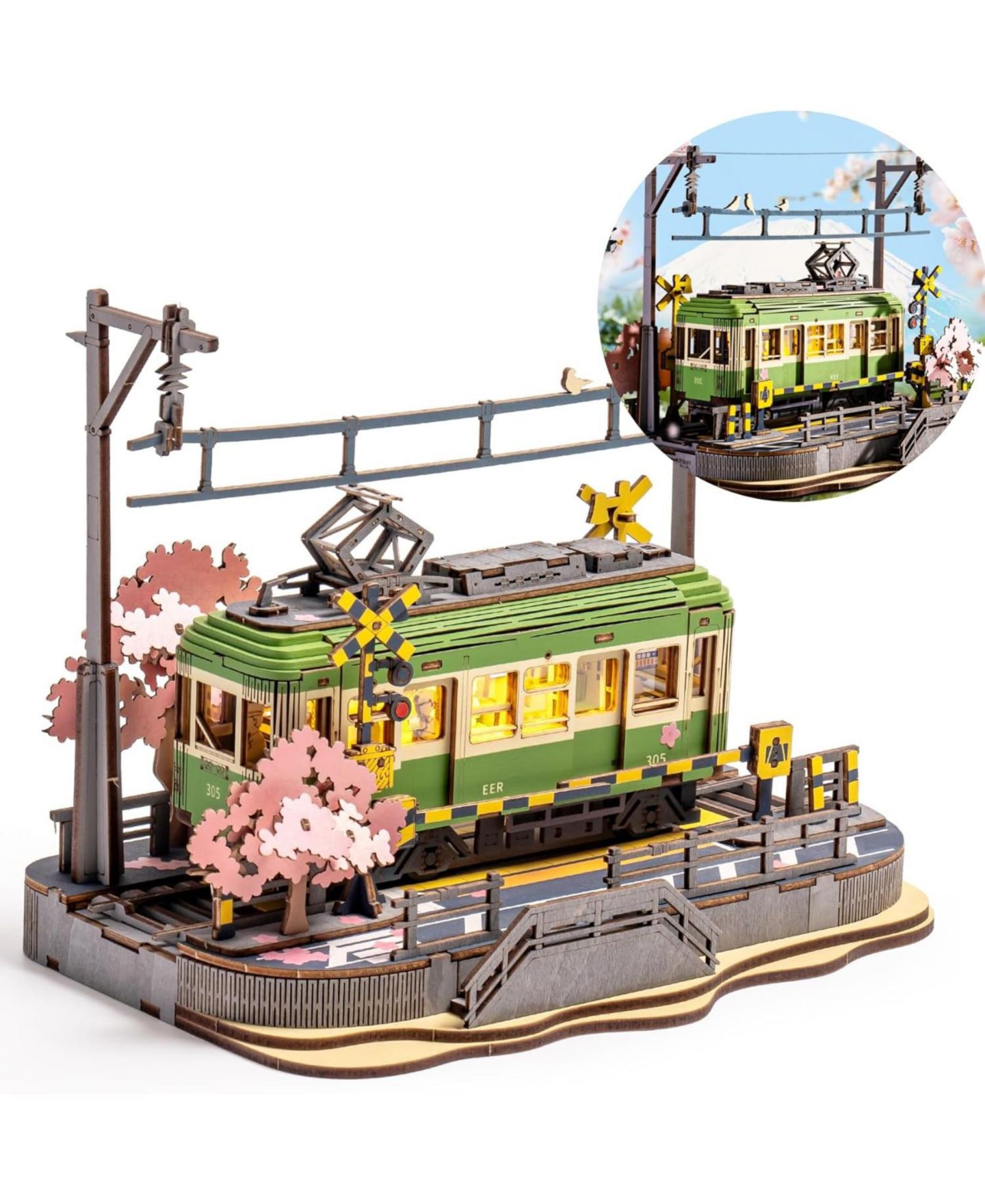 Детский пазл Robotime Sakura Journey 223-Piece 3D Wooden Puzzle, Ages 14+ — фото 1