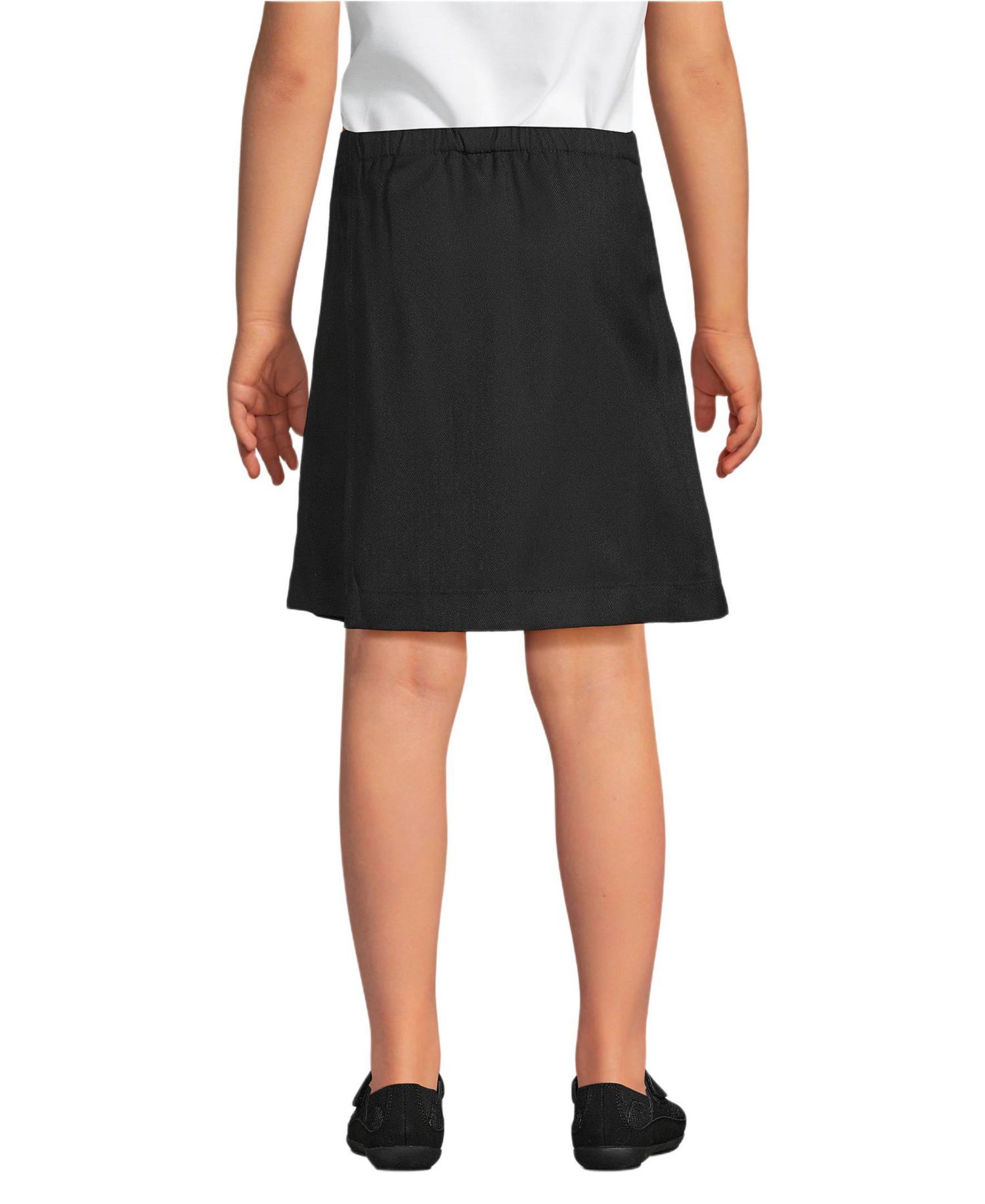 Little Girls School Uniform Solid A Line Tab Skort