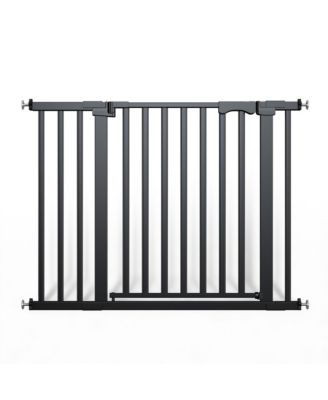 Pressure-Mounted Baby and Pet Safety Gate with Auto-Close, Dual-Lock Handle and Accessible Ramp