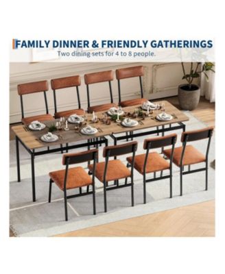  Kitchen Table 5 Piece Dining Table Set For 4 Kitchen Table And Chairs Set for Dining Room, Home Office, Living Room