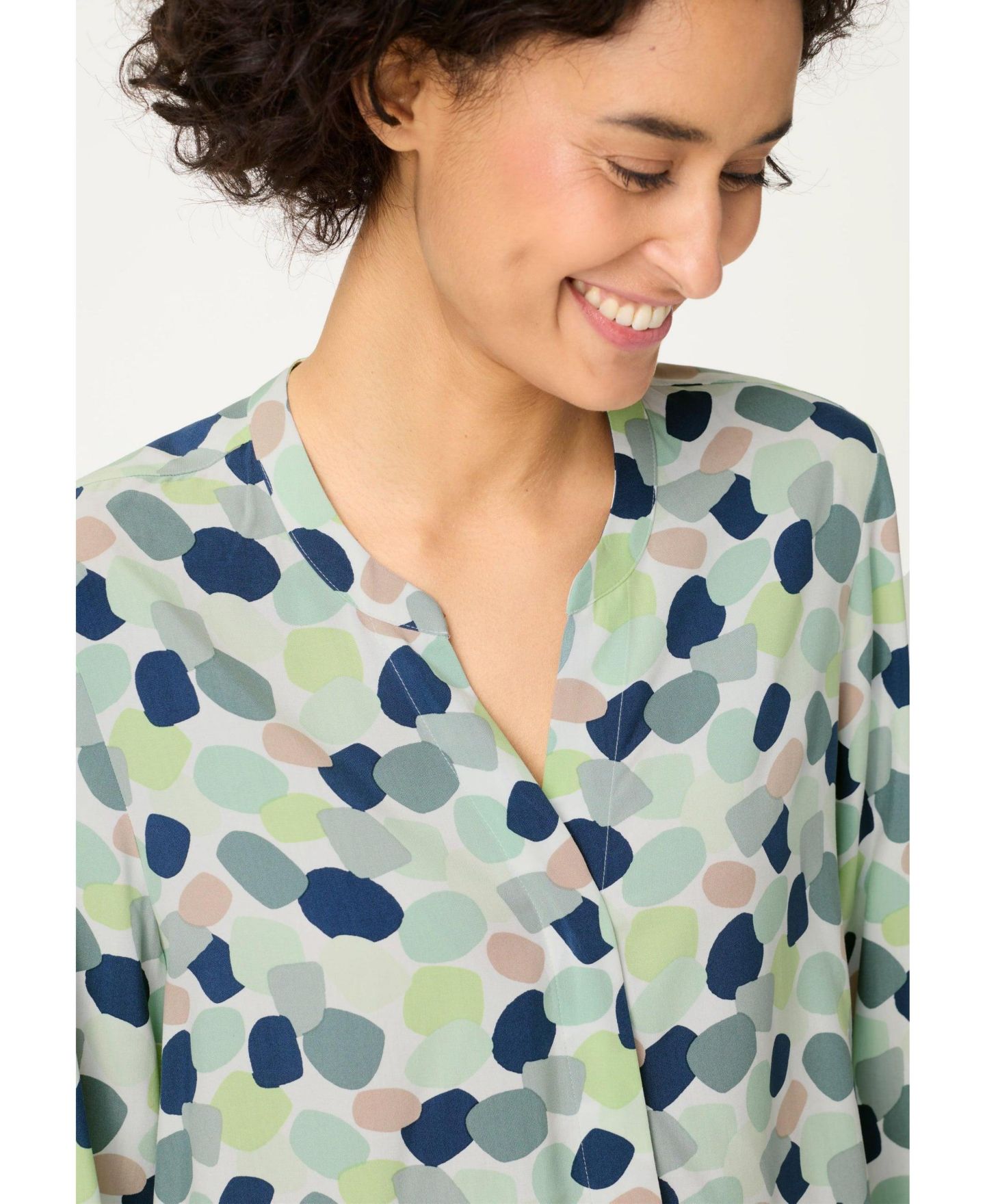 Женская блузка Olsen Blot Print Blouse Tops — фото 4