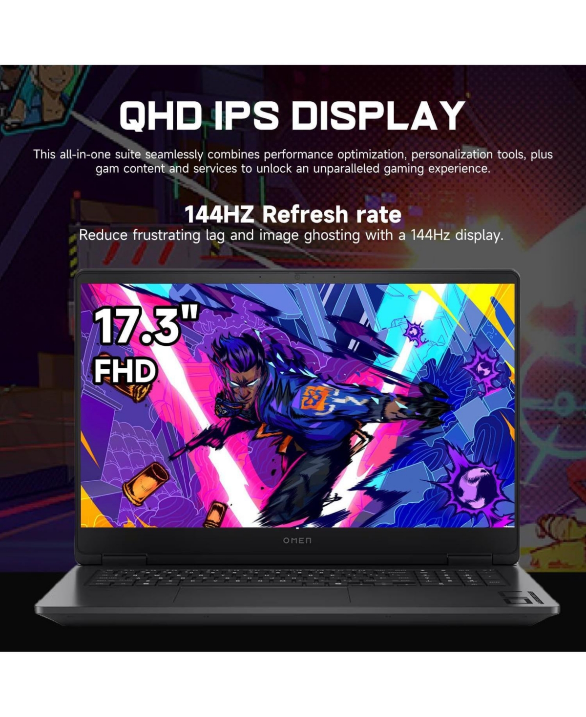 Hp Omen 17.3" Traditional Laptop Amd Ryzen Ai 9 32GB Ram Nvidia GeForce Rtx 5070 1TB Ssd Storage Windows 11 Home 144Hz