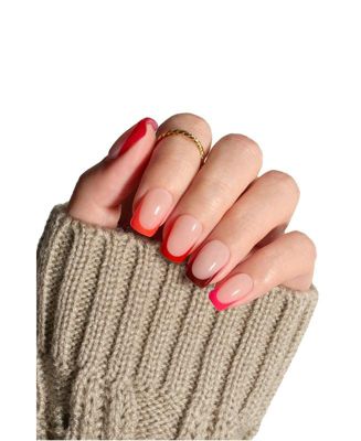 X Press Short Square French Tip Press On Nails Kit, 160 Pc.