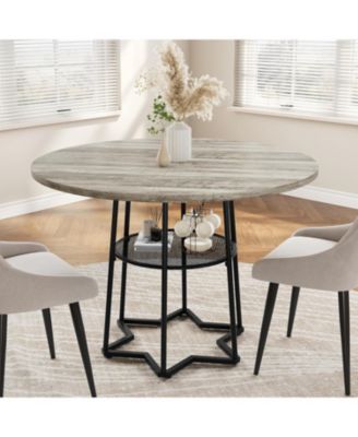 Kitchen Table Round Dining Table for 4 39 inch Wood Dining Room Tables for Dining Room, Home Office, Living Room