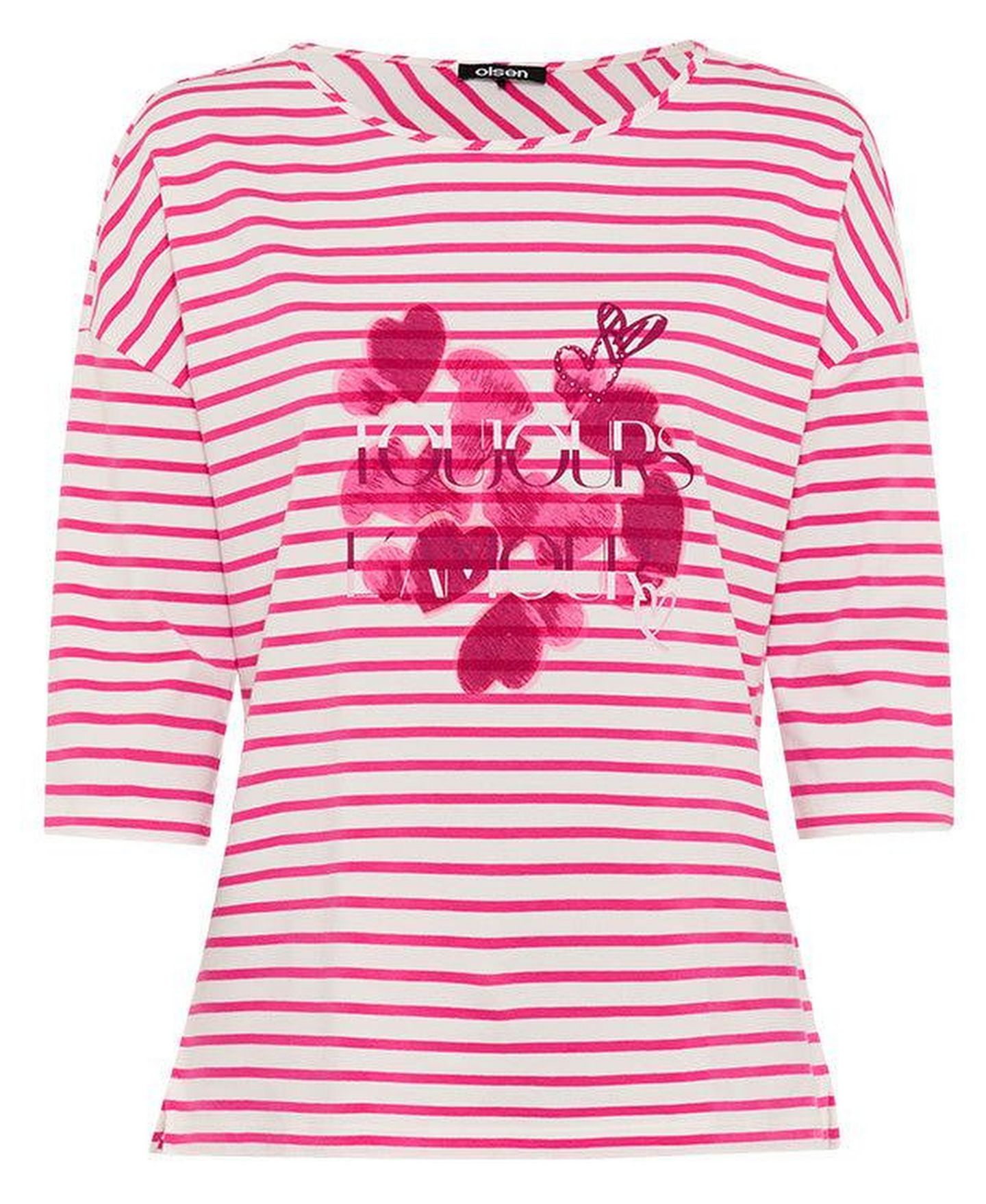 Женская футболка Olsen Stripe and Hearts Print — фото 3