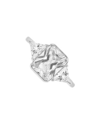 Sterling Silver Baguette Cubic Zirconia Ring