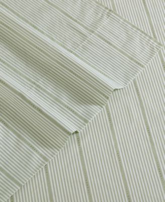 Ellipse Stripe 200-Thread Count Cotton Percale 4-Pc. Sheet Set, Queen