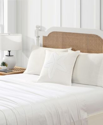 Starfish Loop Embroidered Square Decorative Pillow, 20" x 20"