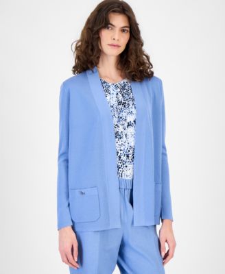 Women's Fine Rib Open-Front Malibu Cardigan