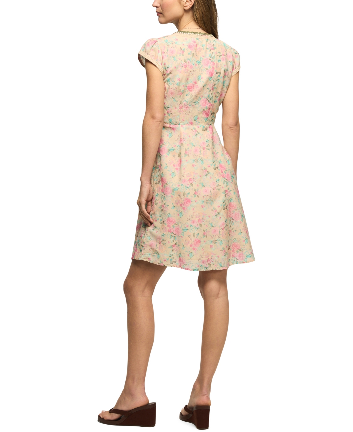 Lucky Brand Women's V-Neck Mini Dress