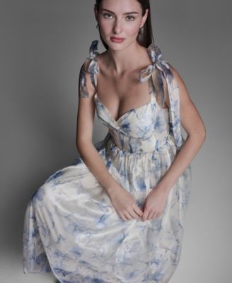 Women's Organza Corset Midi Dress