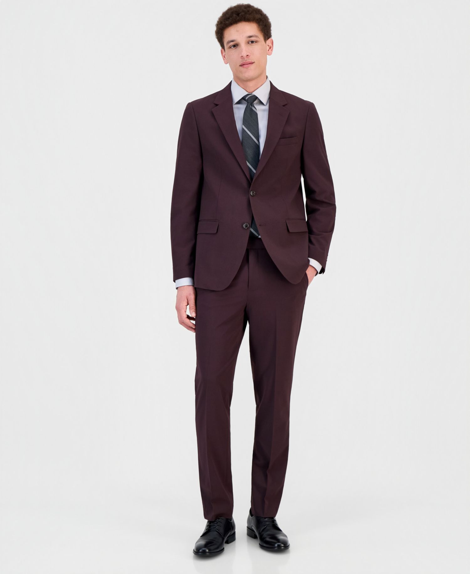 Men's Slim-Fit Spandex Super-Stretch Suit Pants