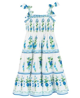 Girls' 2T-6X Placement Print Woven Dress