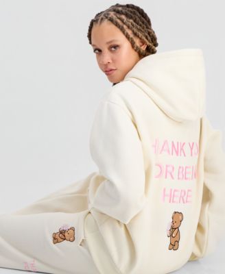 Juniors' Thank You For Being Here Hooded Sweatshirt & Sweatpants