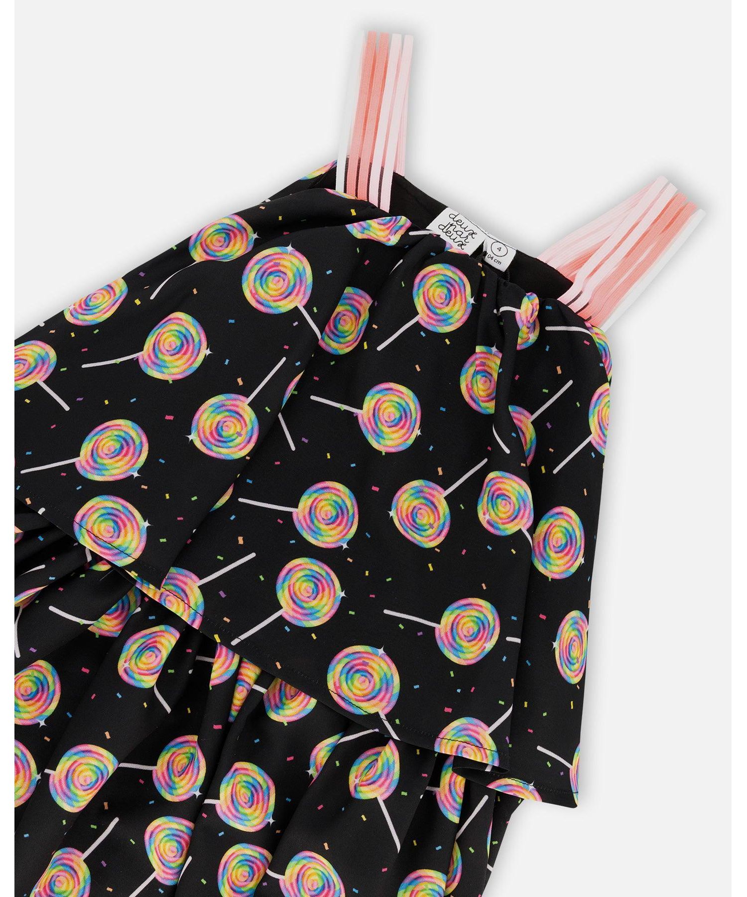 Girl Woven Dress Lollipop Print